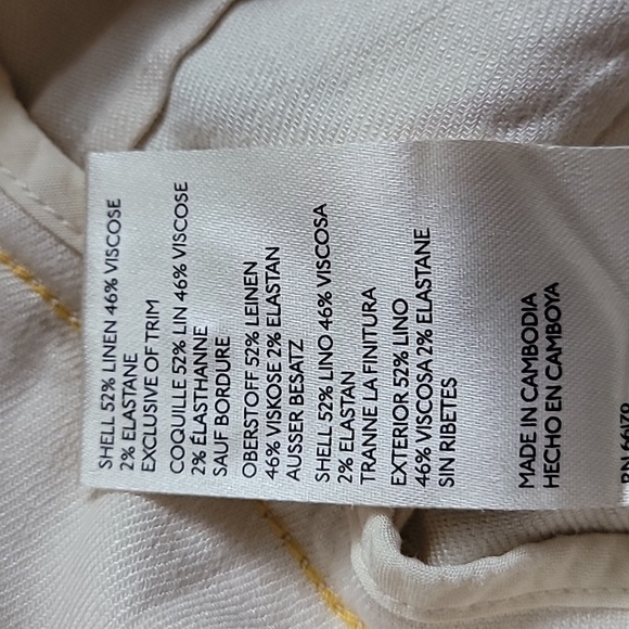 Maeve Anthropologie Colette Linen Shorts. Size 28. Cream. - Picture 11 of 11